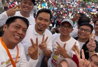 M. Fawaid usai melaksanakan jakan sehat bersama masyarakat Jember, kader dan pengurus Partai Gerindra DOD Jatim dan DPC Jember.