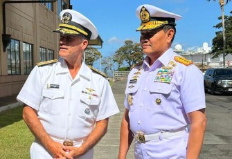 Panglima TNI Laksamana TNI Yudo Margono saat mengunjungi Markas Komando Militer AS untuk wilayah Indo-Pasifik (USINDOPACOM), di Aiea, Hawaii, Jumat (23/6/2023).