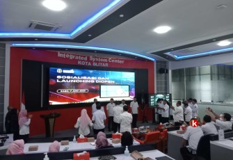 Situasi Peluncuran Aplikasi DIOPEN di Diskominfotik Kota Blitar. (Foto : Faisal NR / Klikwarta.com)