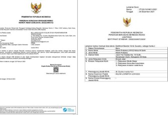 Klinik Pratama Lapas Suliki resmi memiliki surat Perizinan berusaha berbasis risiko.
