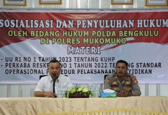 Polda Bengkulu Sosialisasi dan Penyuluhan Hukum di Polres Mukomuko