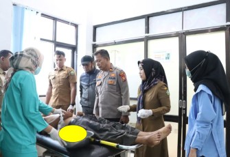 Korban saat di Puskesmas