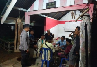 Patroli Dialogis, Polsek Giri Mulya Sambang Poskamling 