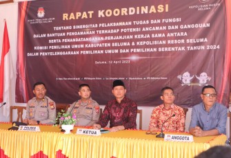 Polres Seluma dan KPU Seluma Rakor Sekaligus MoU Penyelenggaraan Pemilu 2024