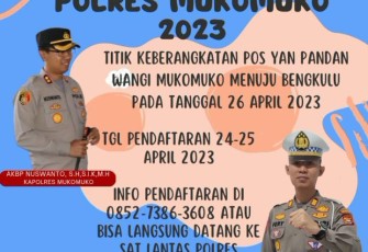 Balik Mudik Gratis Disediakan Polres Mukomuko, Simak Jadwal, Rute dan Syaratnya