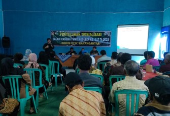 "Dinas Sosial memberikan sosialisasi penguatan pertanian organik di lokasi TMMD Reg ke-117 desa Gentungan"