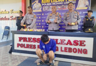 Polres Rejang Lebong saat press release