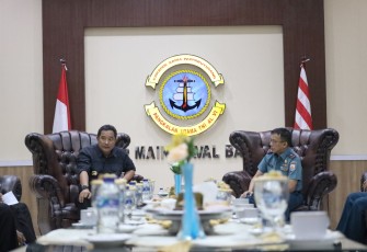 Danlantamal VI saat Terima CC Pj Gubernur Sulsel