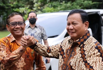 Menhan Prabowo saat Silaturahmi ke Menko Mahfud MD