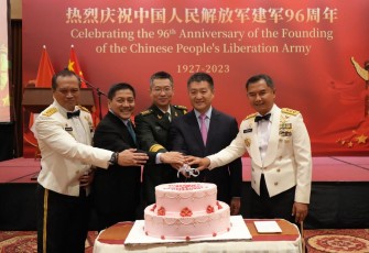 Kasum TNI Letjen TNI  Bambang Ismawan S.E., M.M., pada saat menghadiri acara HUT ke-96 Tentara Pembebasan Rakyat Tiongkok.