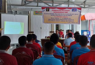 Pembukaan pelatihan kemandirian Warga Binaan Pemasyarakatan di Halaman Lapas Kelas III Suliki.