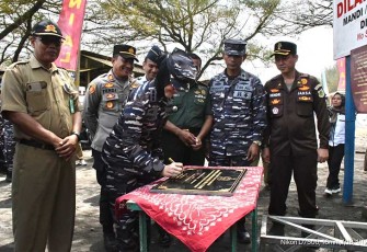 Danlanal Yogyakarta saat Resmikan KBN Pantai Trisik Kulonprogo