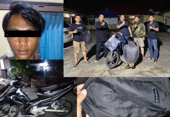 Tersangka dan barang bukti saat diamankan