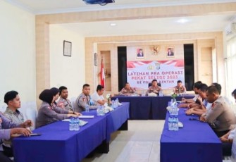 Polres Bintan saat Laksanakan Latihan Pra Operasi Pekat Seligi 2023