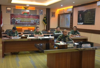 Kasdam XIV/Hsn Wakili Pangdam Ikuti Rakornis Secara Virtual