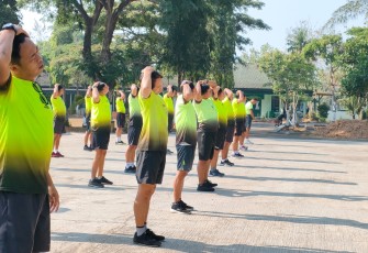 Personil Kodim 0801/Pacitan Laksanakan Olah Raga Senam