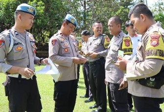 Polres Lebong saat Gelar Penertiban Internal