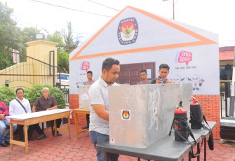 Polres Sintang Gelar Simulasi Pelatihan Pengamanan TPS