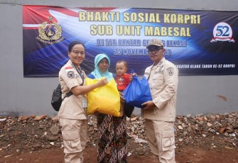  Korpri TNI AL Giat Bakti Sosial di Bantargebang
