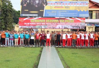 Polres Pasaman Barat dan Kodim 0305/Pasaman Gelar Olahraga Bersama