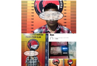 Satuan Narkoba Polres Pagar Alam Tangkap Pasangan Bandar Narkoba