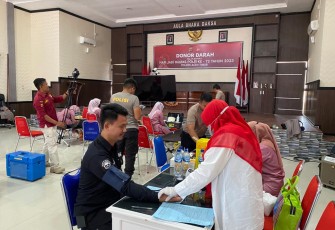 Polres Aceh Timur Sumbang Darah ke PMI