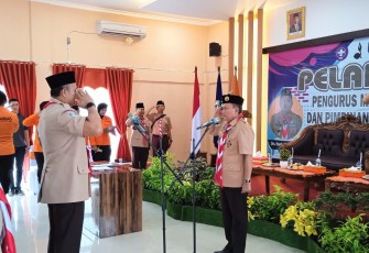 Ka Kwarda Pramuka 07 Lantik Pengurus Mabida Saka SAR Bengkulu