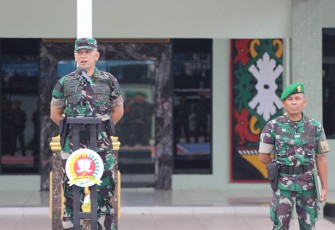 apel Makodim 1016 Palangka Raya, Jalan Ahmad Yani Nomor 80 Kelurahan Pahandut Kecamatan Pahandut Kota Palangka Raya, Senin(13/02).