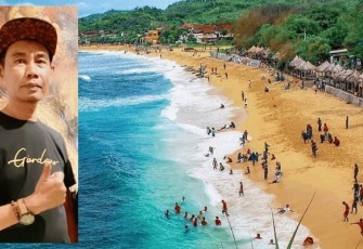 Salah satu objek wisata di Gunung Kidul (insert: Lilik, tokoh masyarakat di Gunung Kidul)