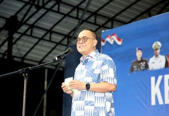 Ketua Panitia Kenduri Akbar Masyarakat Rempang Baru Rusli 