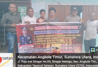 Bhabinkamtibmas, Aipda Thomas M Harahap, mengajak kalangan pemuda untuk sama-sama mencegah terjadinya kebakaran hutan dan lahan (Karhutla).