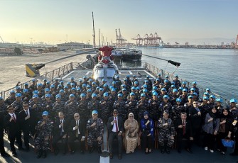 KRI Diponegoro-365 yang tergabung dalam Satgas Maritime Task Force (MTF) TNI Konga XXVIII-O United Nations Interim Force In Lebanon (UNIFIL), akhirnya menyelesaikan etape ketiga dan tiba di Salalah, Oman, Rabu (27/12/2023).