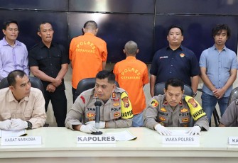 Press release, Kapolres Kepahiang Polda Bengkulu AKBP Yana Supriatna, S.IK., M.Si, didampingi Wakapolres Kompol Andi Kadesma, SH, S.IK, dan Kasatresnarkoba Iptu Tomy Sahri, SH, MH.