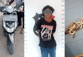 Tersangka dan barang bukti saat diamankan