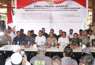 Suasana saat kegiatan deklarasi damai berlangsung