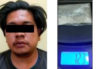 Tersangka dan barang bukti saat diamankan