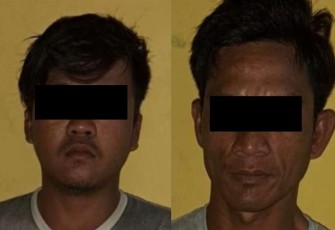 Tersangka saat diamankan