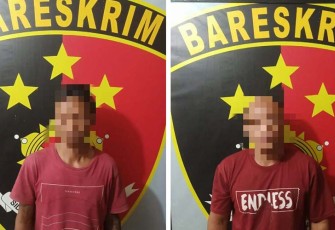 Tersangka saat diamankan