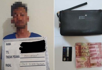 Tersangka dan barang bukti saat diamankan