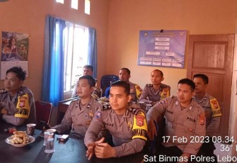 Satbinmas dan Bhabinkamtibmas Polres Lebong saat Ikuti Katpuan Daring Mabes Polri Gelombang II