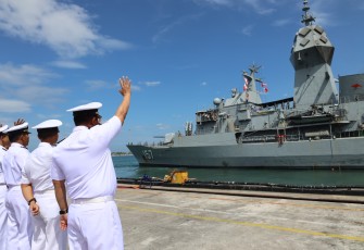 Lantamal VI saat Hadiri Pelepasan Kapal Perang Australia HMAS Perth 157
