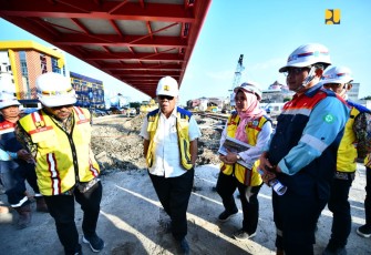 Menteri PUPR Basuki Tinjau Progres Pembangunan Underpass Joglo di Kota Surakarta