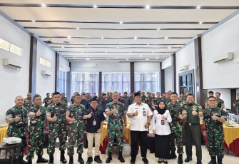 Korem 041/Gamas dan Badan Kesbangpol Provinsi Bengkulu mengadakan rapat koordinasi yang diadakan di Ruangan Acasia Hotel Adeeva Bengkulu, Rabu (31/7/2024)
