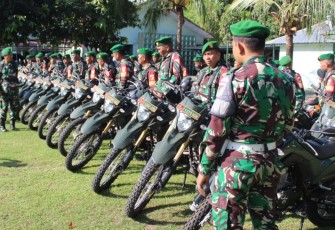 Dandim 1310/Bitung saat memimpin apel kesiapan pengamanan Pilkada serentak