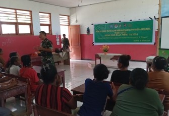 Penguatan Wawasan Kebangsaan oleh Satgas TMMD Ke-122 Kodim 1805/Raja Ampat untuk Warga