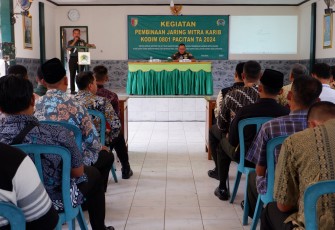 Kodim 0801/Pacitan Menggelar Kegiatan Pembinaan Jaring Mitra Karib