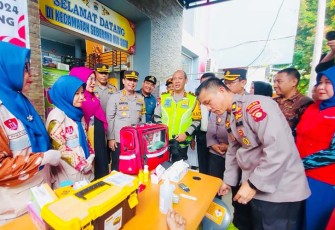 Kapolda Sumatera Selatan Irjen A Rachmad Wibowo Sik saat Tinjau Kegiatan Tim Yankes Terpadu, Jumat (16/2/2024).