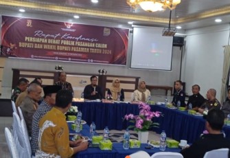 KPU Gelar Rakor Jelang Debat Kandidat Paslon Bupati dan Wakil Bupati Pasaman