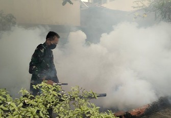 Babinsa Koramil Paringin Dampingi Fogging