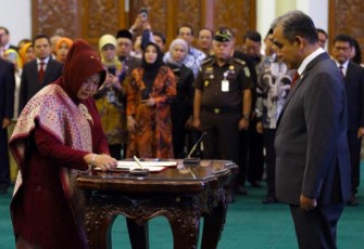 Prosesi pelantikan Siti Fauziah sebagai Sekretaris Jenderal Majelis Permusyawaratan Rakyat Republik Indonesia (MPR RI) berdasarkan Ketetapan Presiden Nomor 174 Tahun 2024. 